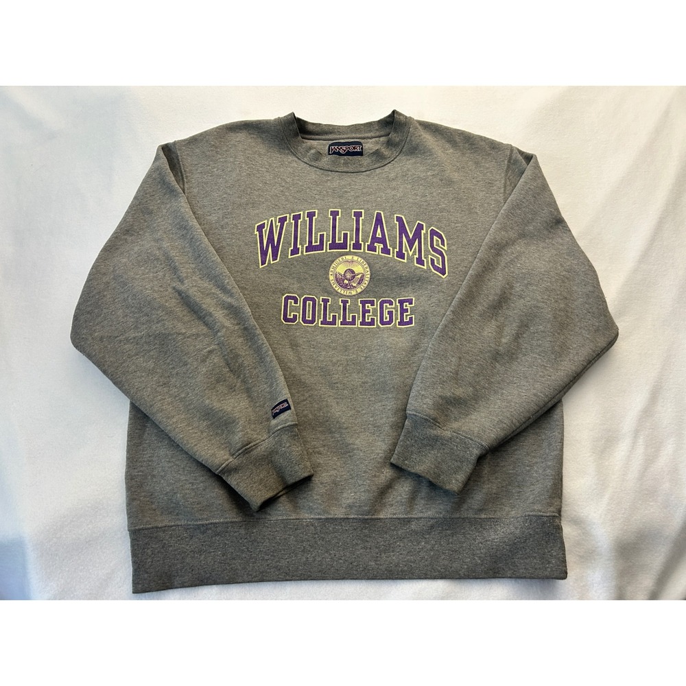 Vintage JanSport Williams College Sweatshirt Mens Large Gray Crewneck Collegiate